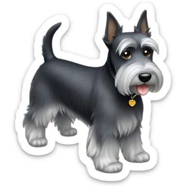 dog scottish terrier full body sticker