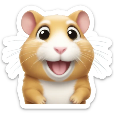 Hamster smiling sticker