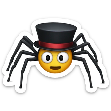 Spider with top hat sticker
