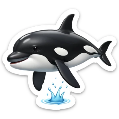 3d style orca sticker