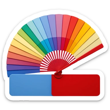 3D pantone colour fan spread sticker