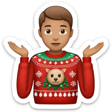 ugly christmas sweater sticker