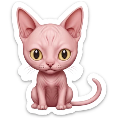 Skinless cat sticker