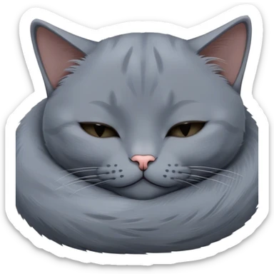 Russian blue cat sleeping  sticker