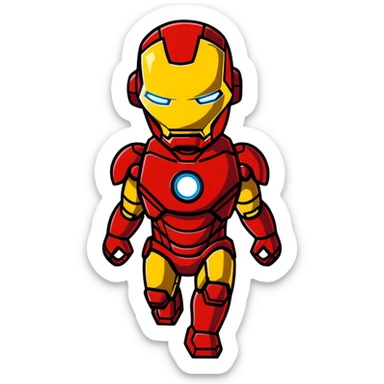 Iron Man superhero sticker