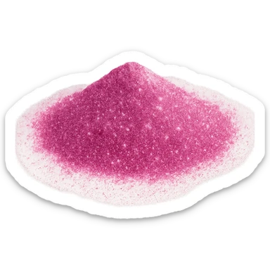 pile of pink glittery powder with visible sparkles, cosmetic, beauty, no background sticker
