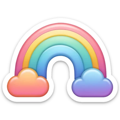 Girly Pastel rainbow sticker