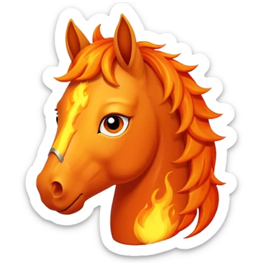 Happy fire horse emoji sad fire horse emoji worried fire horse emoji sticker