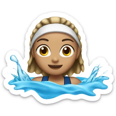 Pretty girl playing water polo sticker