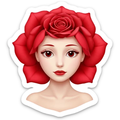 rose with face sticker