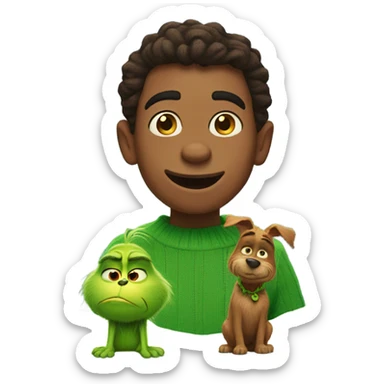 Max and the grinch sticker