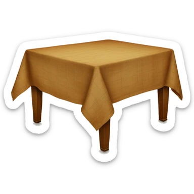 Vintage wooden table top cloth sticker