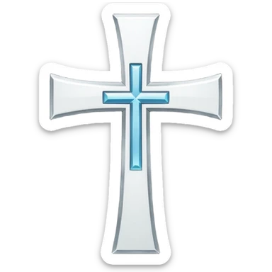 white cross with design sticker