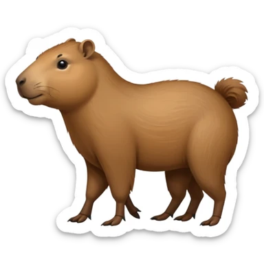 Capybara (Full) walking in 4 legs  sticker