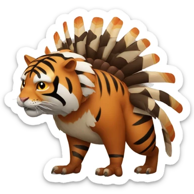 Transform a turkey into a tiger sticker