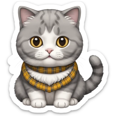 Scottish fold cat emoji  sticker