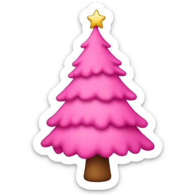 Pink Christmas tree  sticker