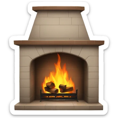 Fireplace sticker