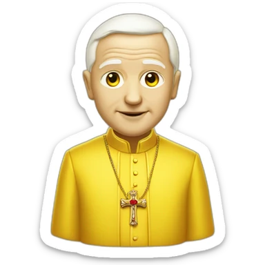 john-paul-ii-with-very-saturated-yellow-skin sticker