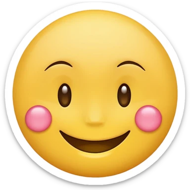 Smile face with blush sticker