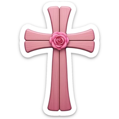Pink cross sticker