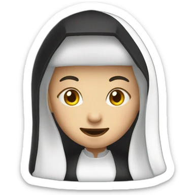 demoniaca nun sticker