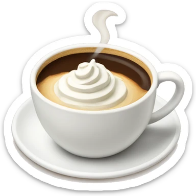 coffee with whipped cream sticker