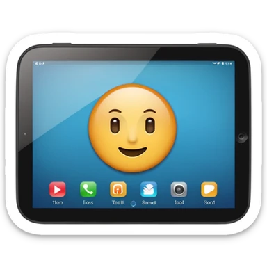 Cria um emoji de um tablet do Android sticker