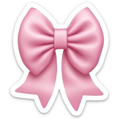 light pink bow on light pink bow sticker