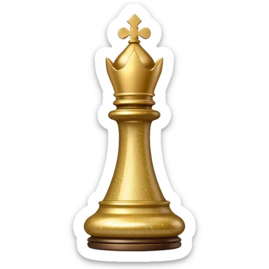 glitter chess piece bishop sticker