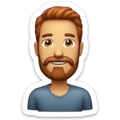 Hombre pelirrojo con una barba larga sticker