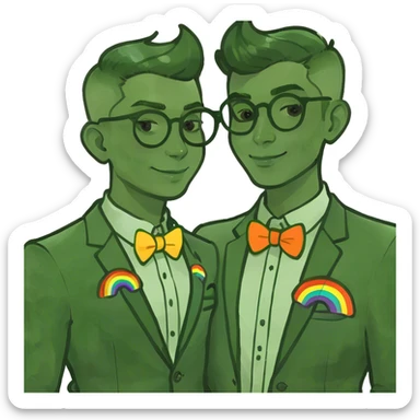 Gay couple sticker