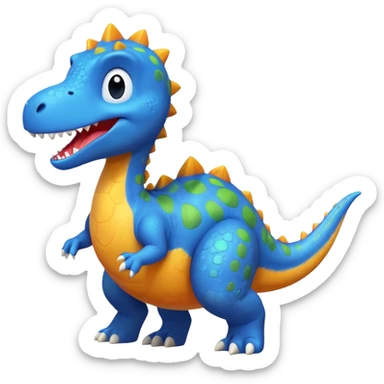 Bluey riding a dinosaur sticker