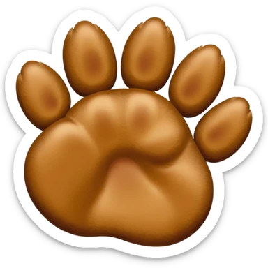 Dog paw raised in a clenched salute sticker