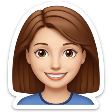 Fat brown haired white woman sticker