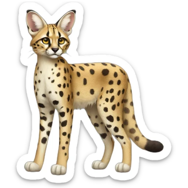 full body serval sticker