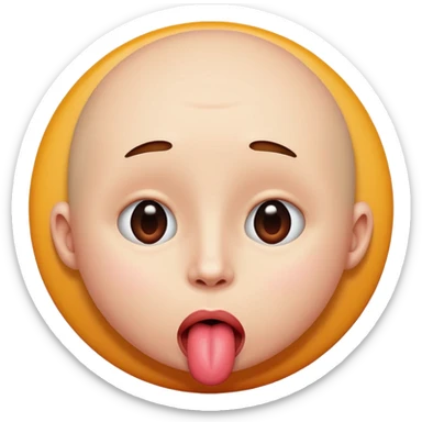 Doing the tongue out trend with the circle head one  sticker