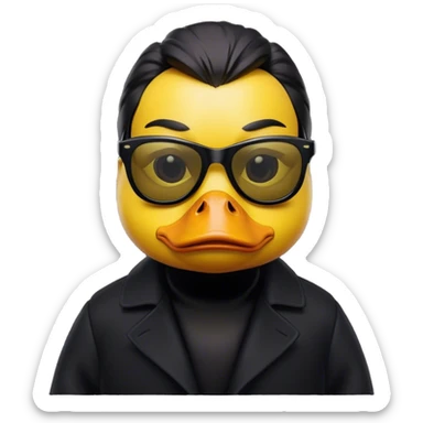 Neo from matrix but it's a duck sticker