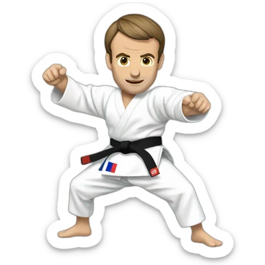 Emmanuel Macron judo sticker