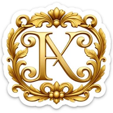 IX monogram sticker