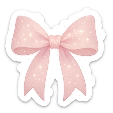 sparkling girly bow, soft and dreamy sticker
