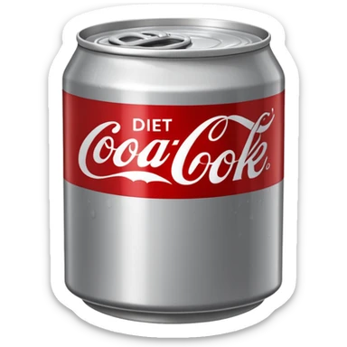 Tin diet Coke emoji only grey tin with red writing sticker