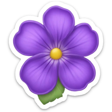 violet flower sticker