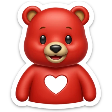 Make an emoji out of a ketchup bear. sticker