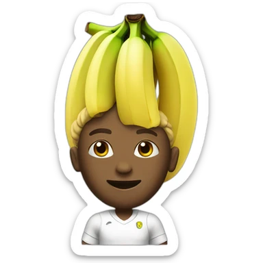 Humanlike Banana in a tennis uniform sticker