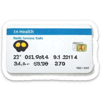 health insurance card sticker