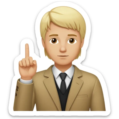 blonde hair tall thick naked and with middle finger up a man sticker