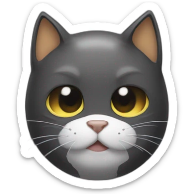 cat with a batman mask sticker