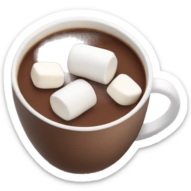 Hot chocolate with marshmallows  sticker