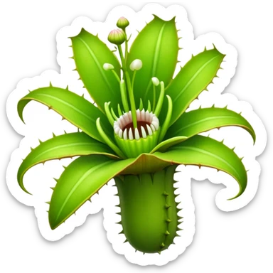  carnivorous plant flower with teeth sticker